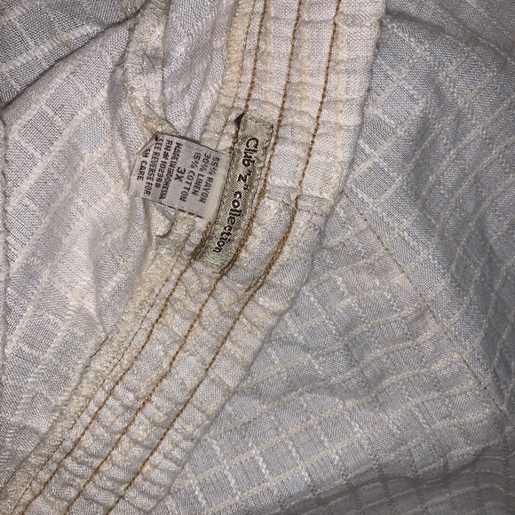 Club Z Collection Beige Lounge Pants Sz 3X Textured Drawstring Elastic Waist - Picture 15 of 16